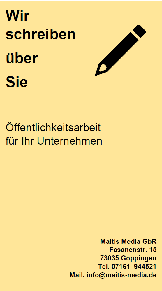 Banner gelb "Öffentlichkeitsarbeit"